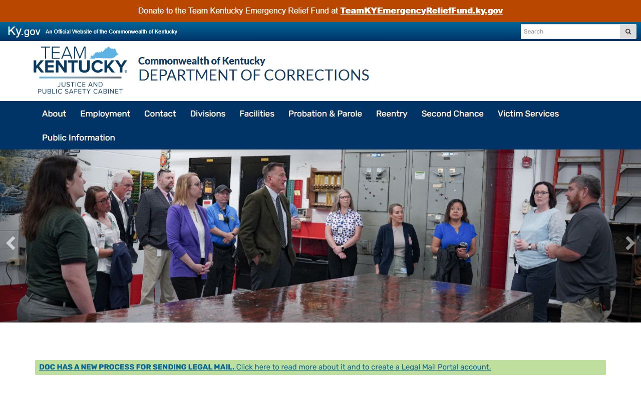 Muhlenberg County inmate records Kentucky Department of Corrections