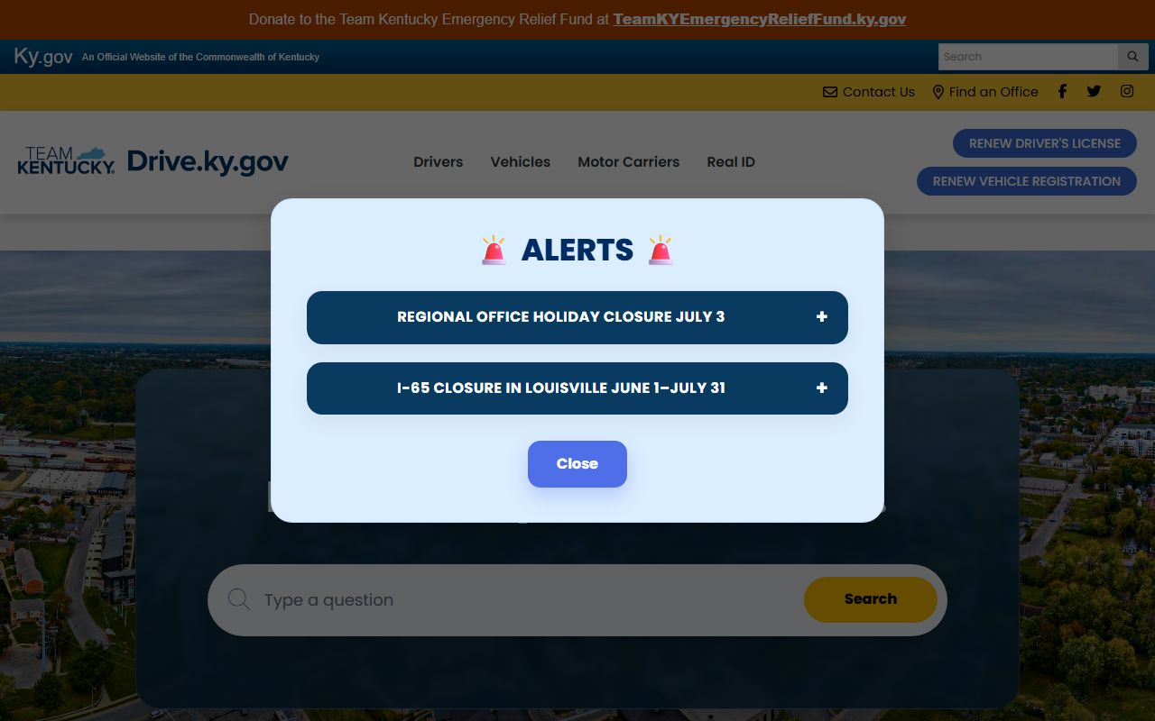 Muhlenberg County traffic court records Kentucky drive portal