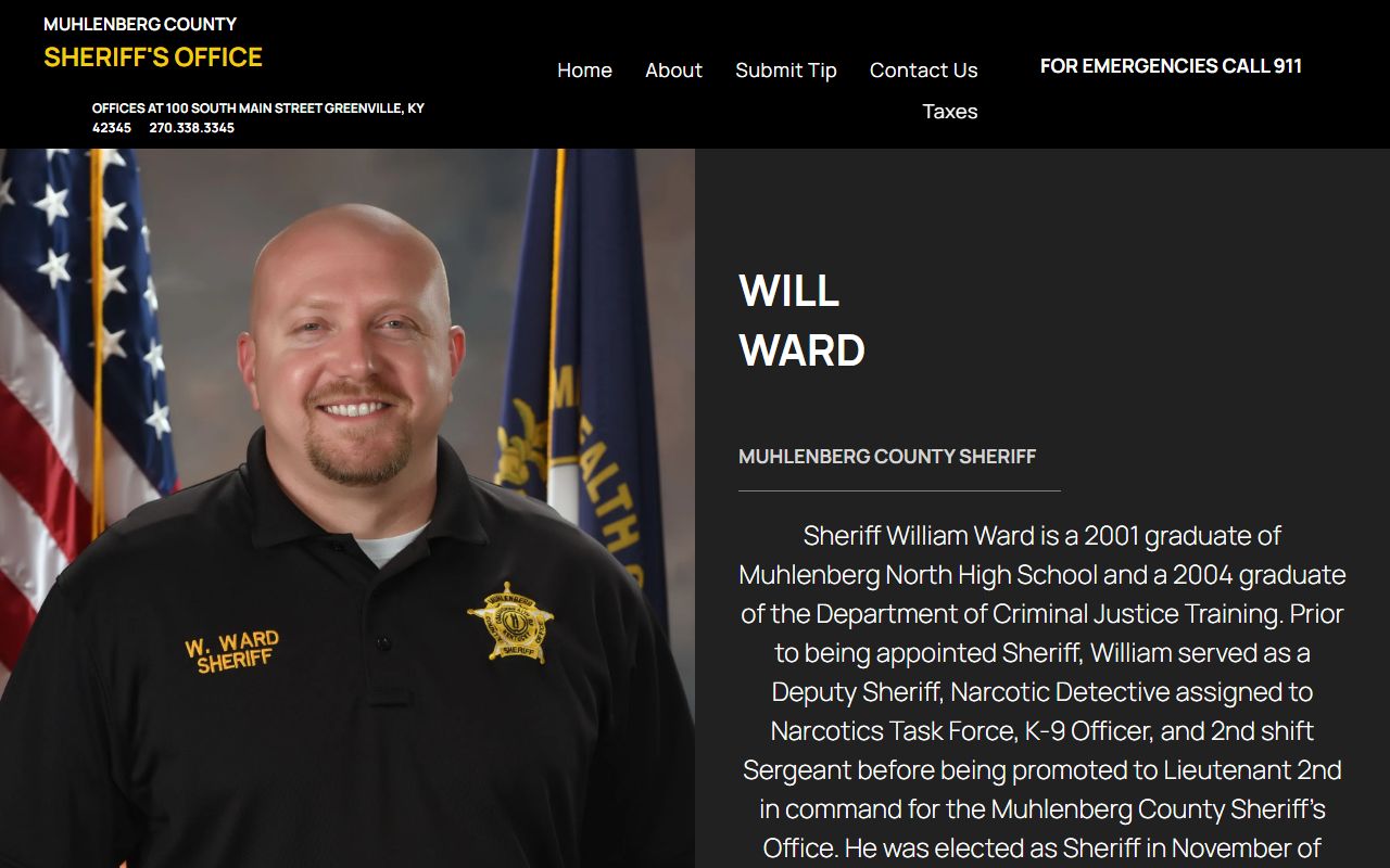 Muhlenberg County warrant records sheriff office information